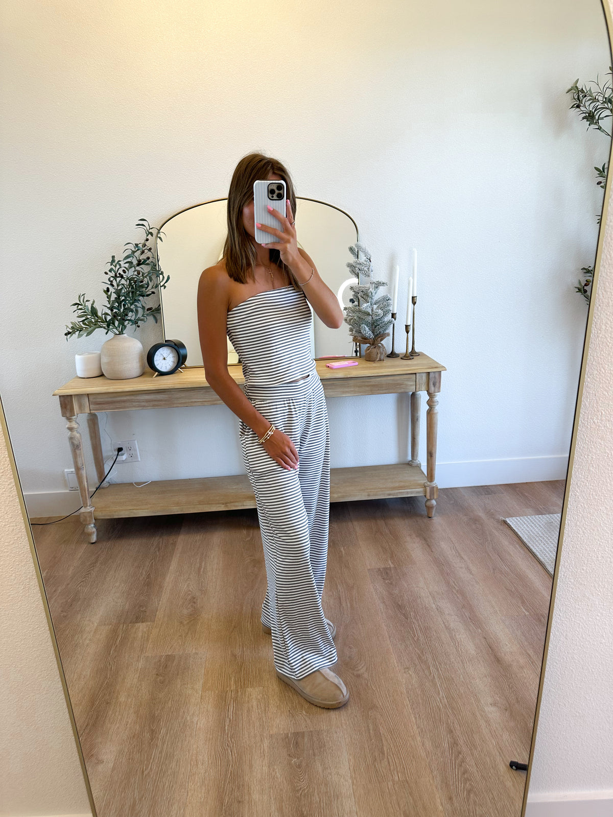 Grey Striped Set
