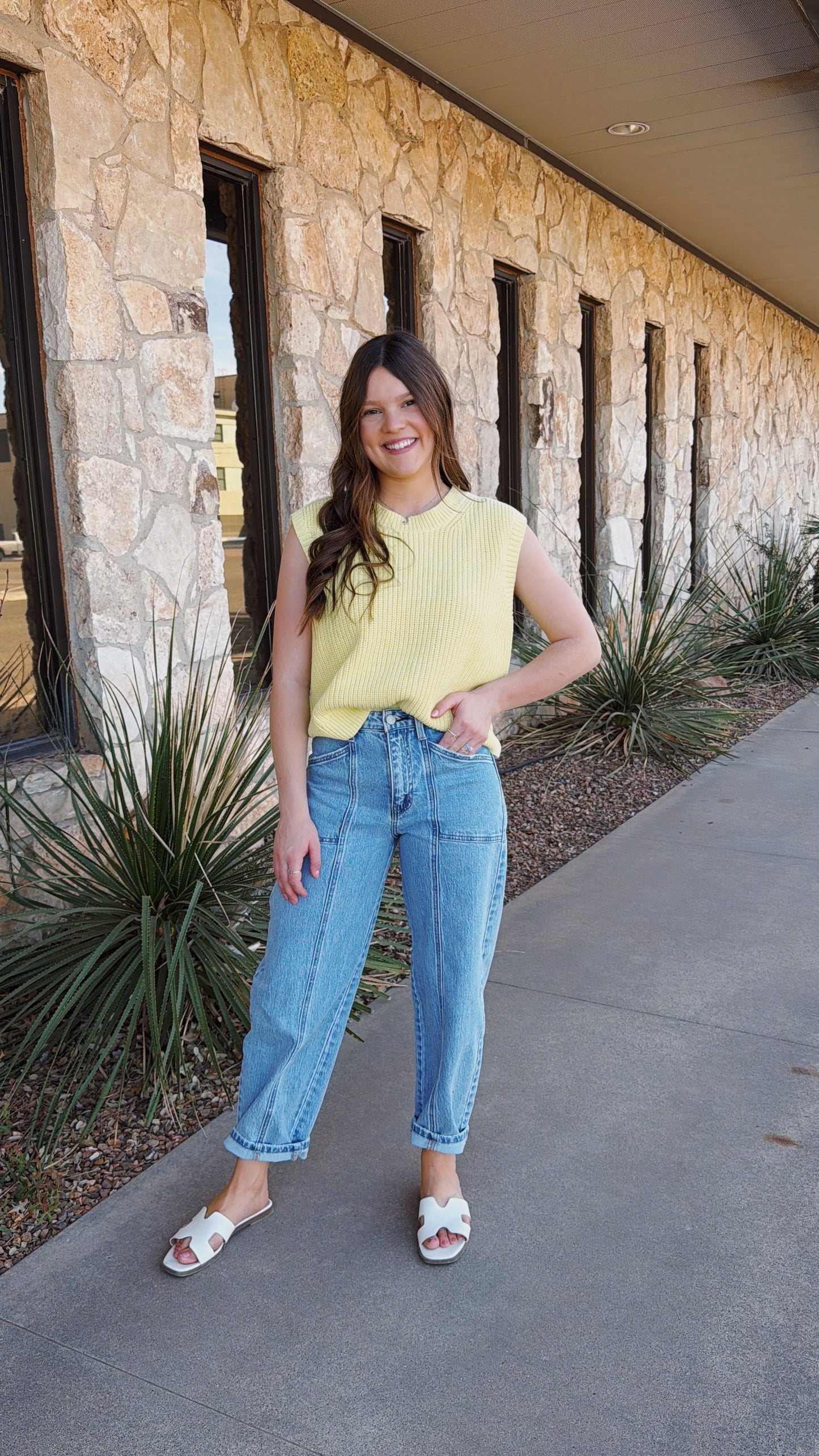 Knit Sweater in Yellow