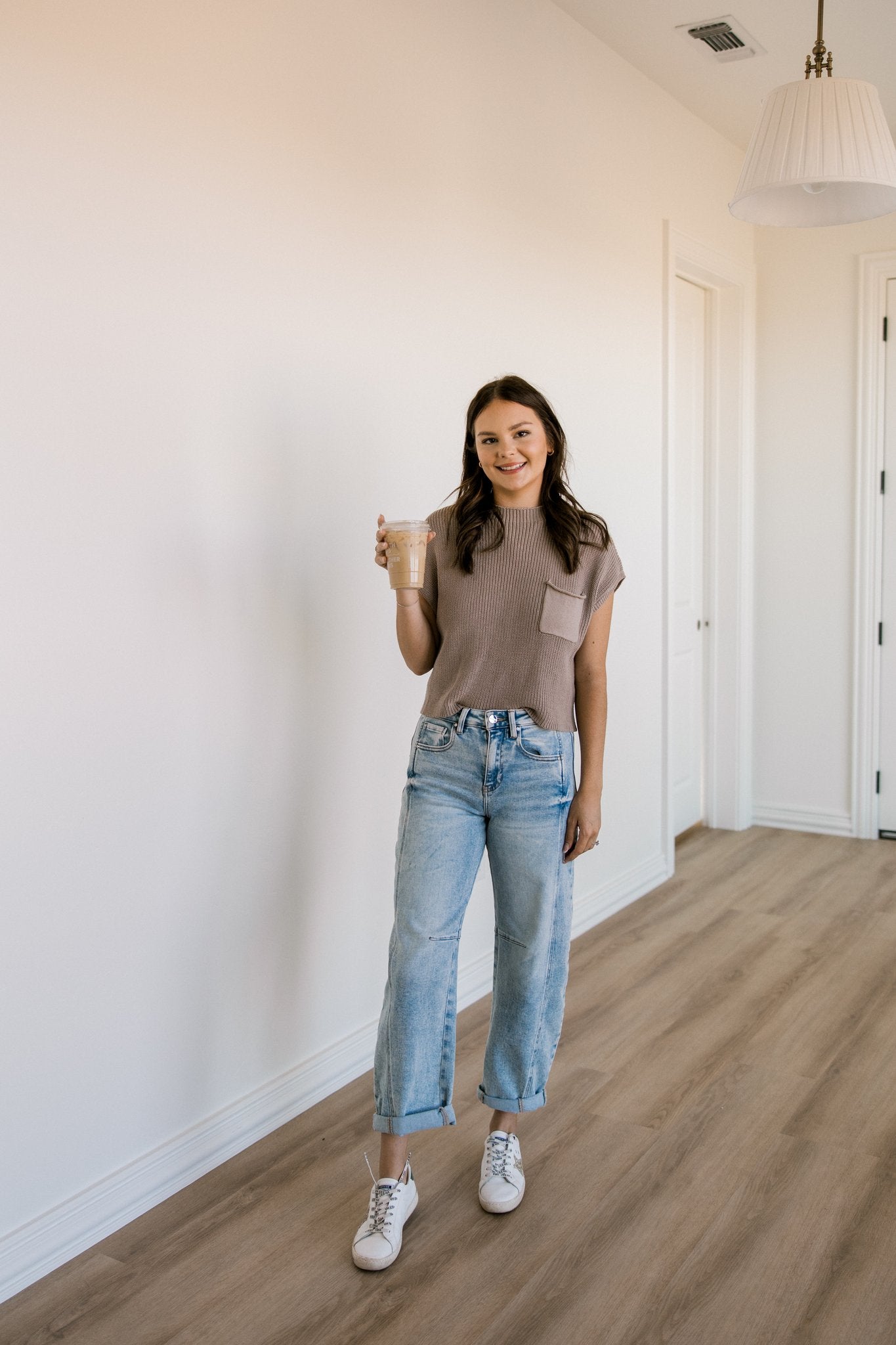 Taupe Knit Sweater (100% COTTON)