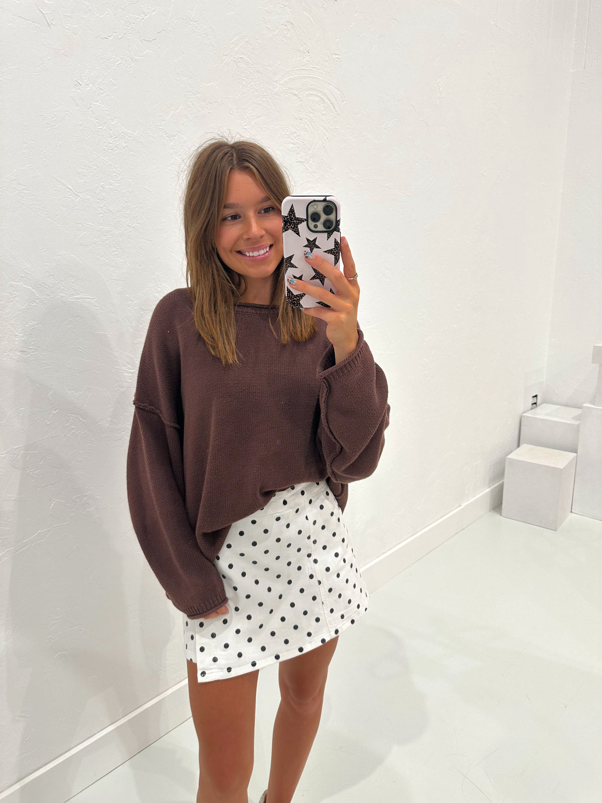 Polka Dot Mini Skort