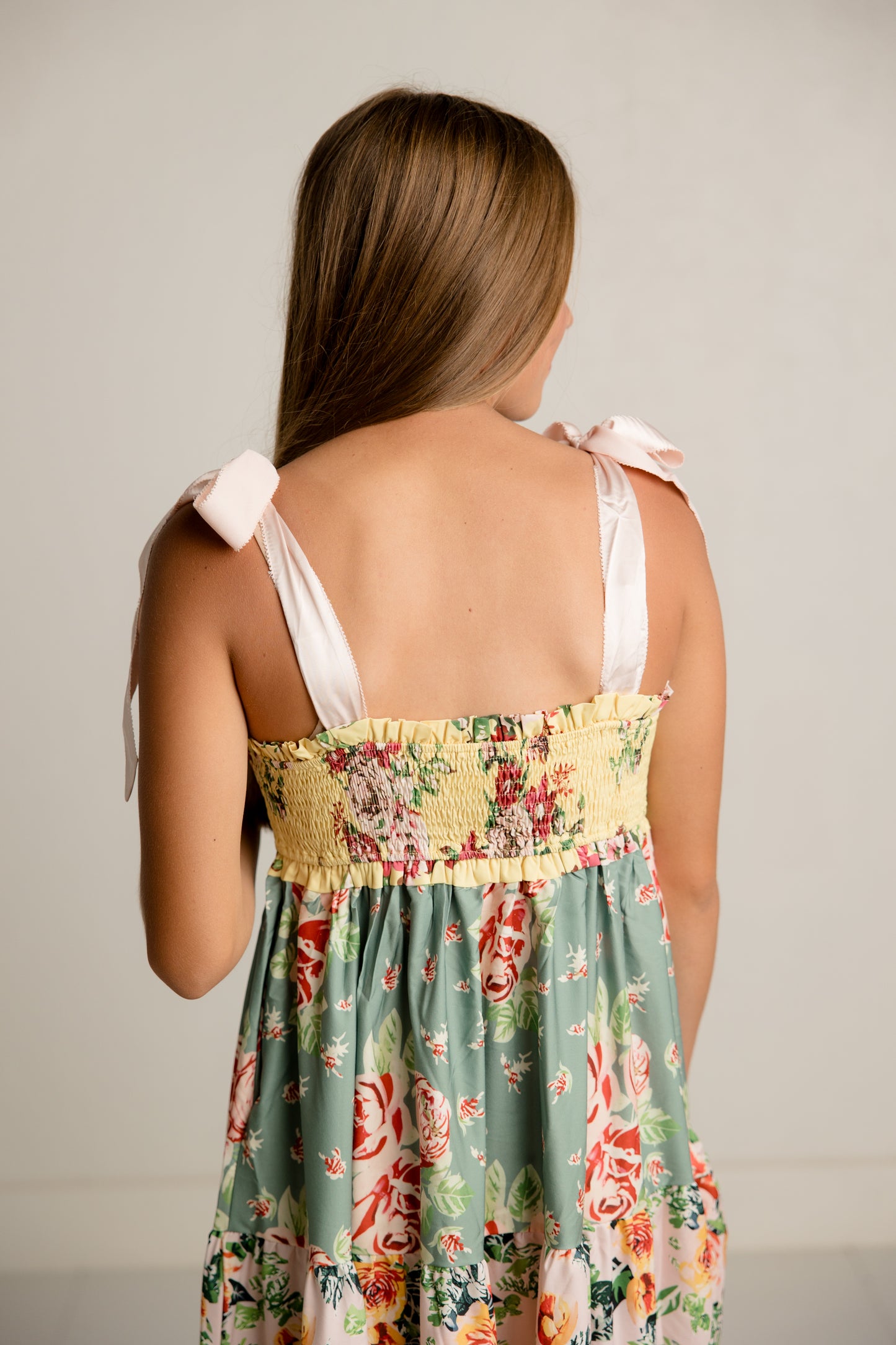 Floral Colorblock Dress