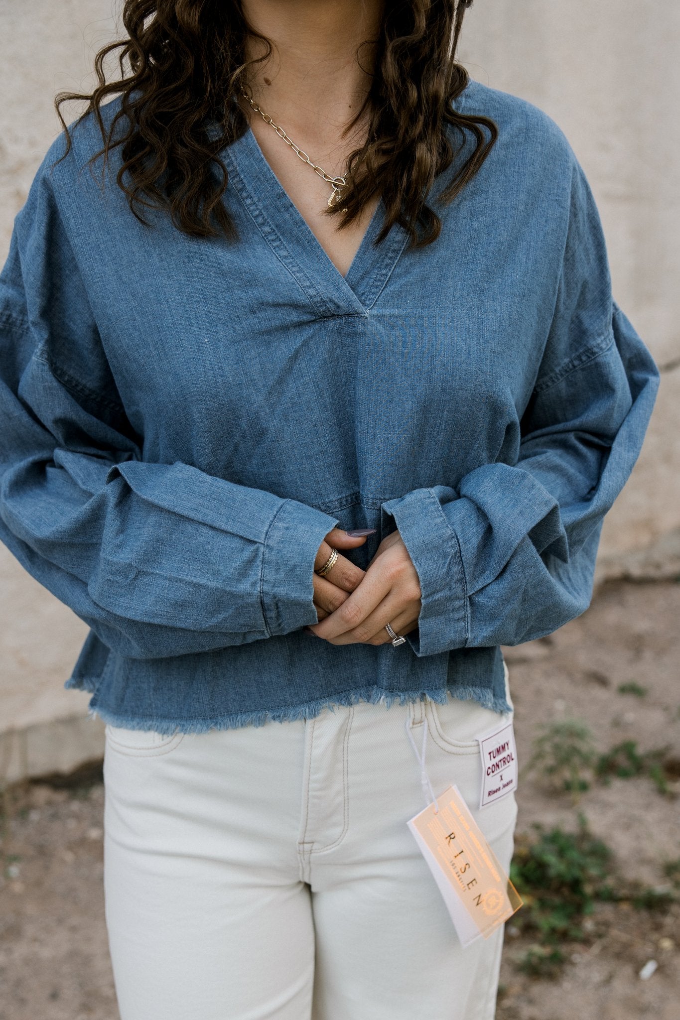 Oversize Denim Top