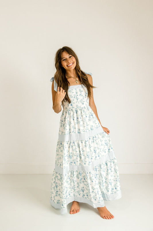 Blue Floral Maxi Dress