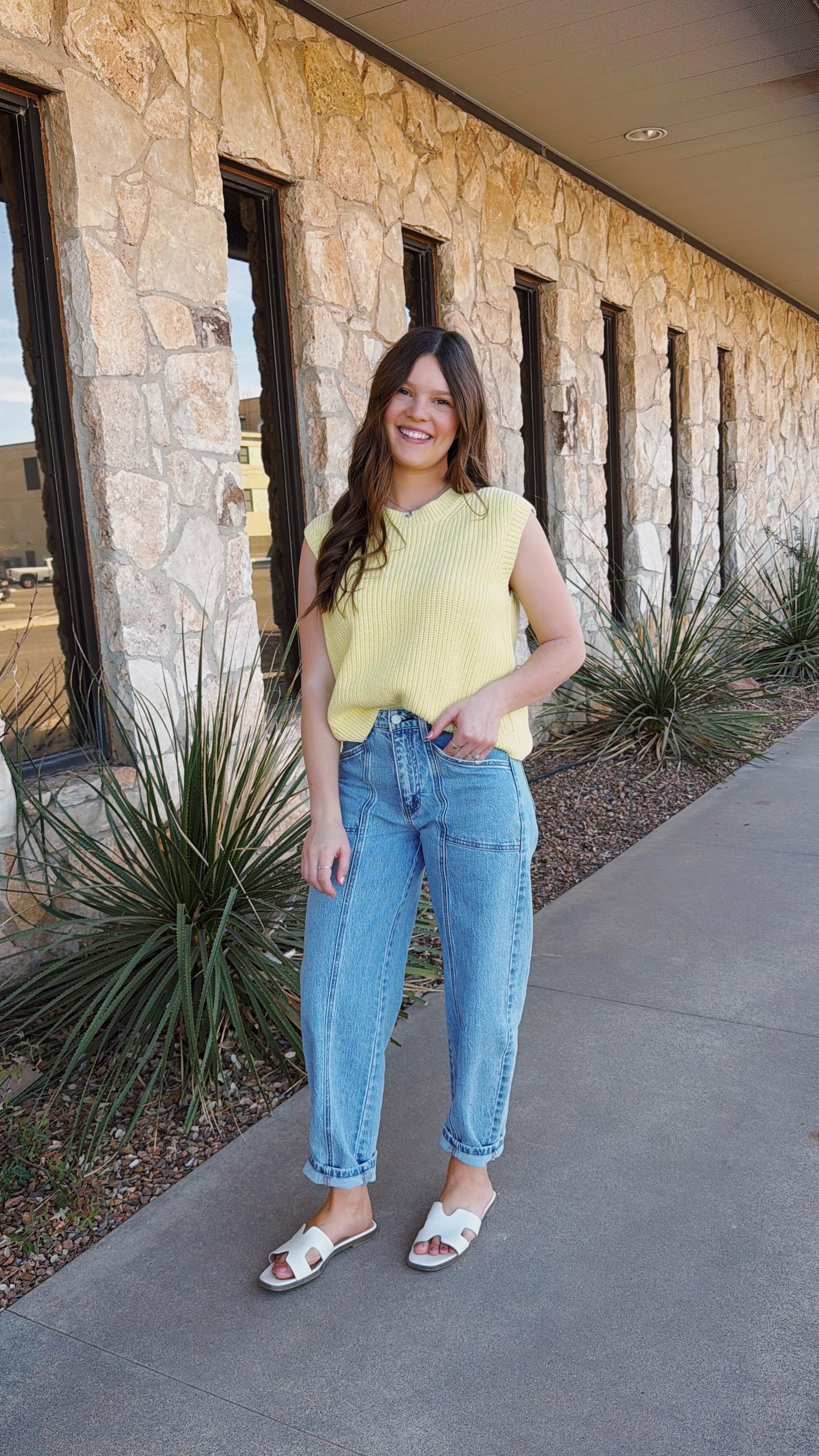 Knit Sweater in Yellow