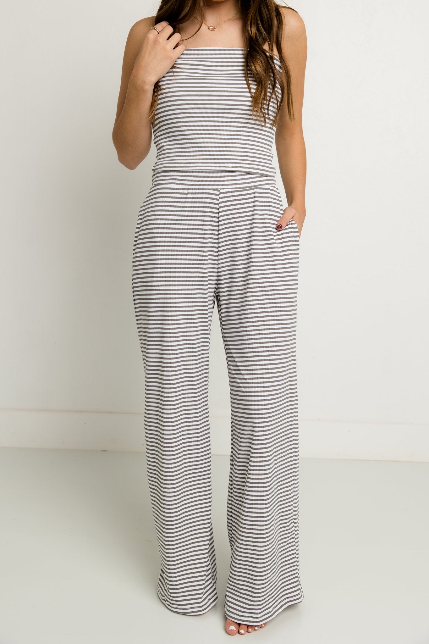 Grey Striped Set