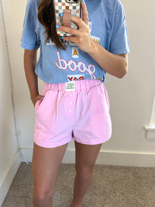 Pink Boxer Shorts (100% COTTON)