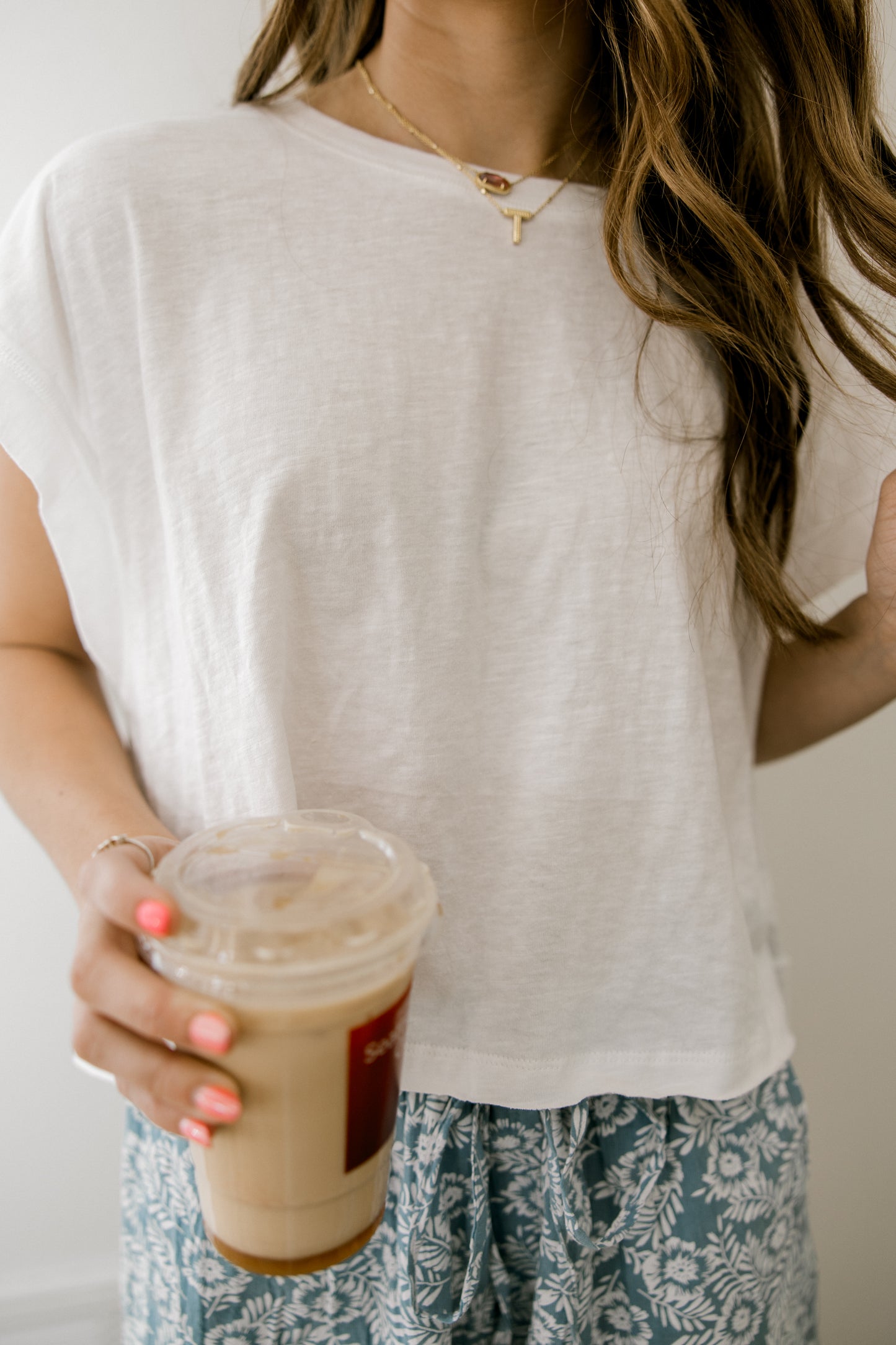 Open Back White Tee (100% COTTON)
