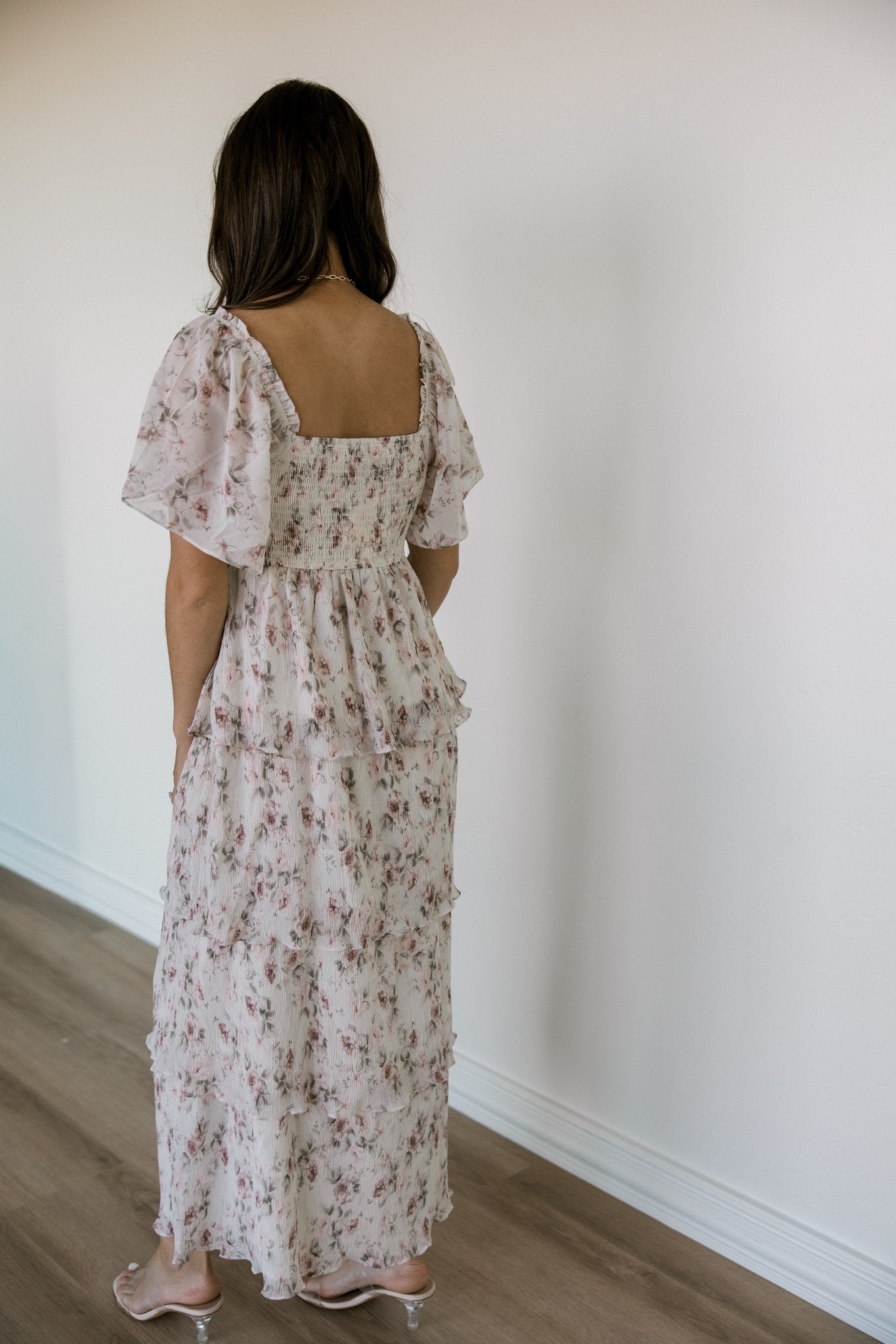 Cream Multi Ruffle Dress