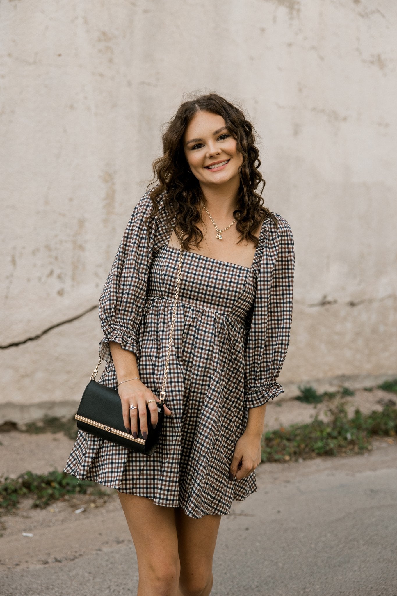 Plaid Mini Dress (100% COTTON)