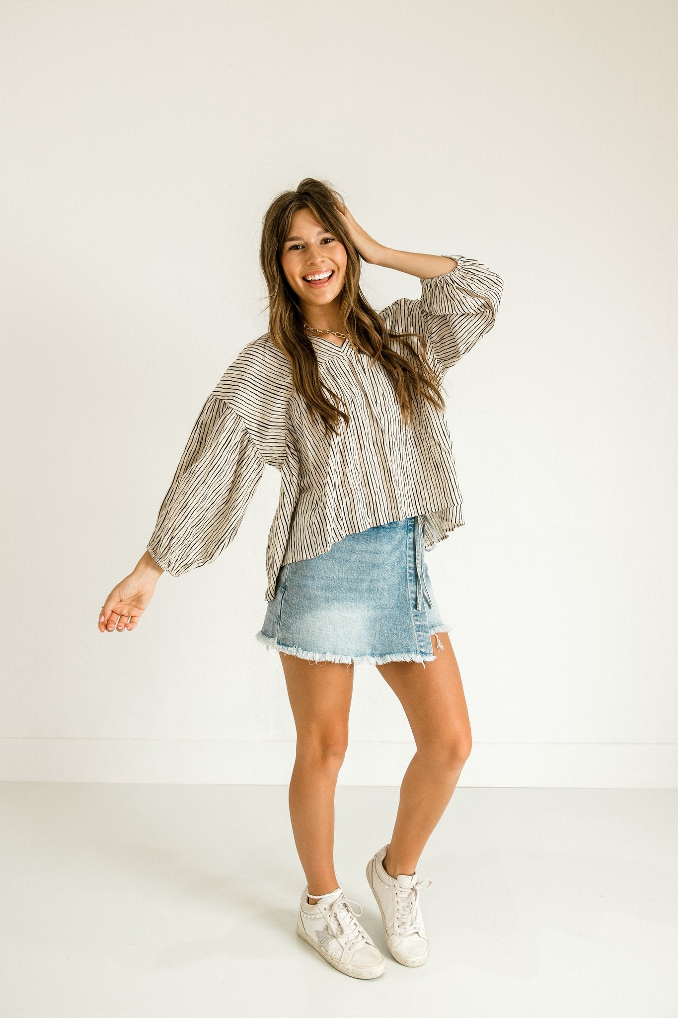 Light Wash Lacy Skort (99% COTTON)
