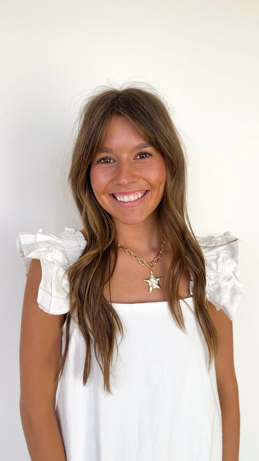 Chunky Gold Star Necklace