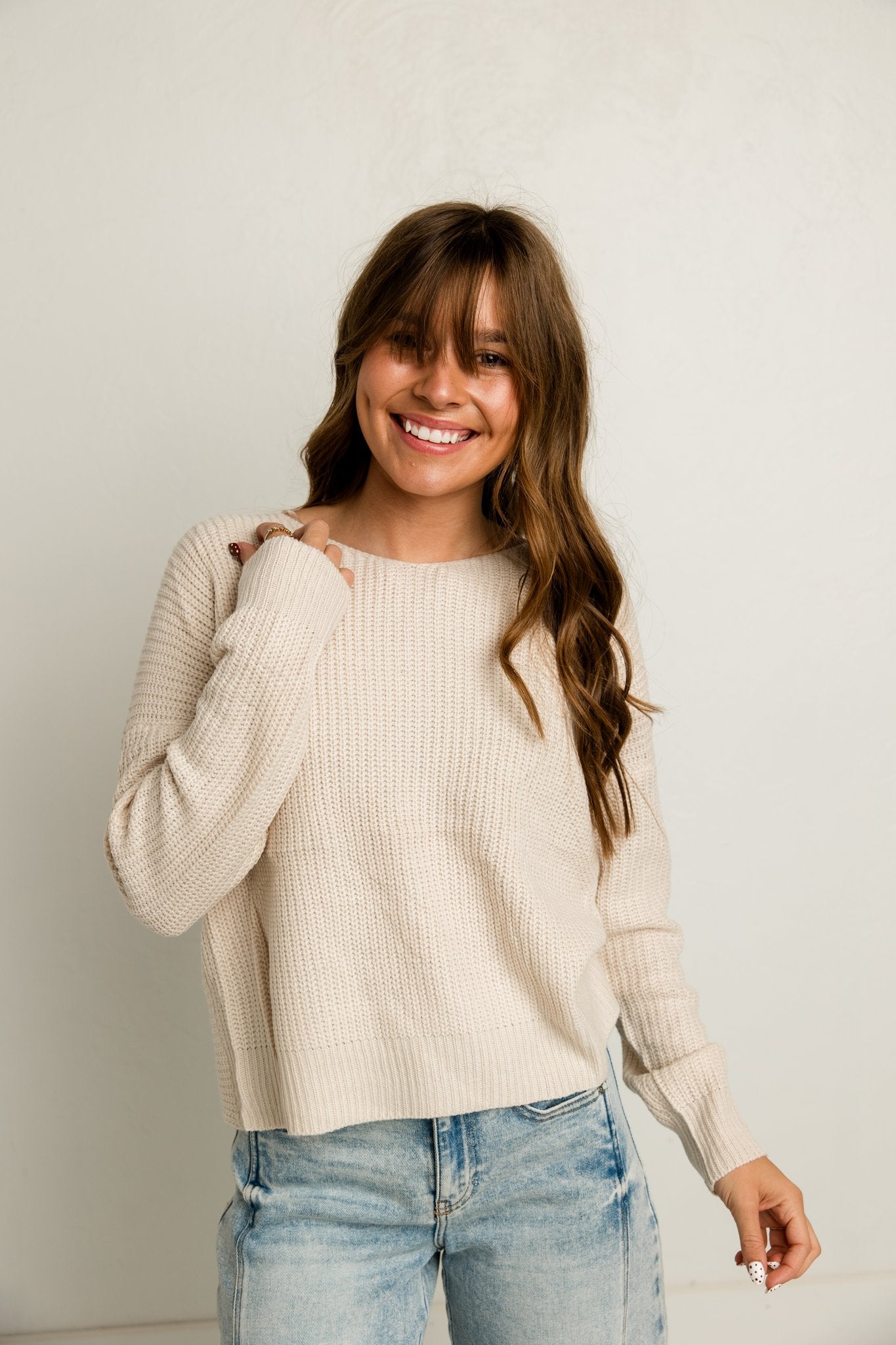 Twist Back Knit Sweater