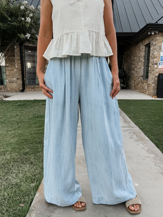 Chambray Pants