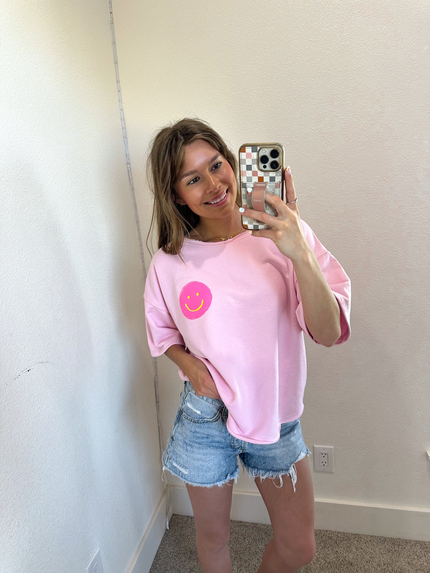 Pink Smiley Tee