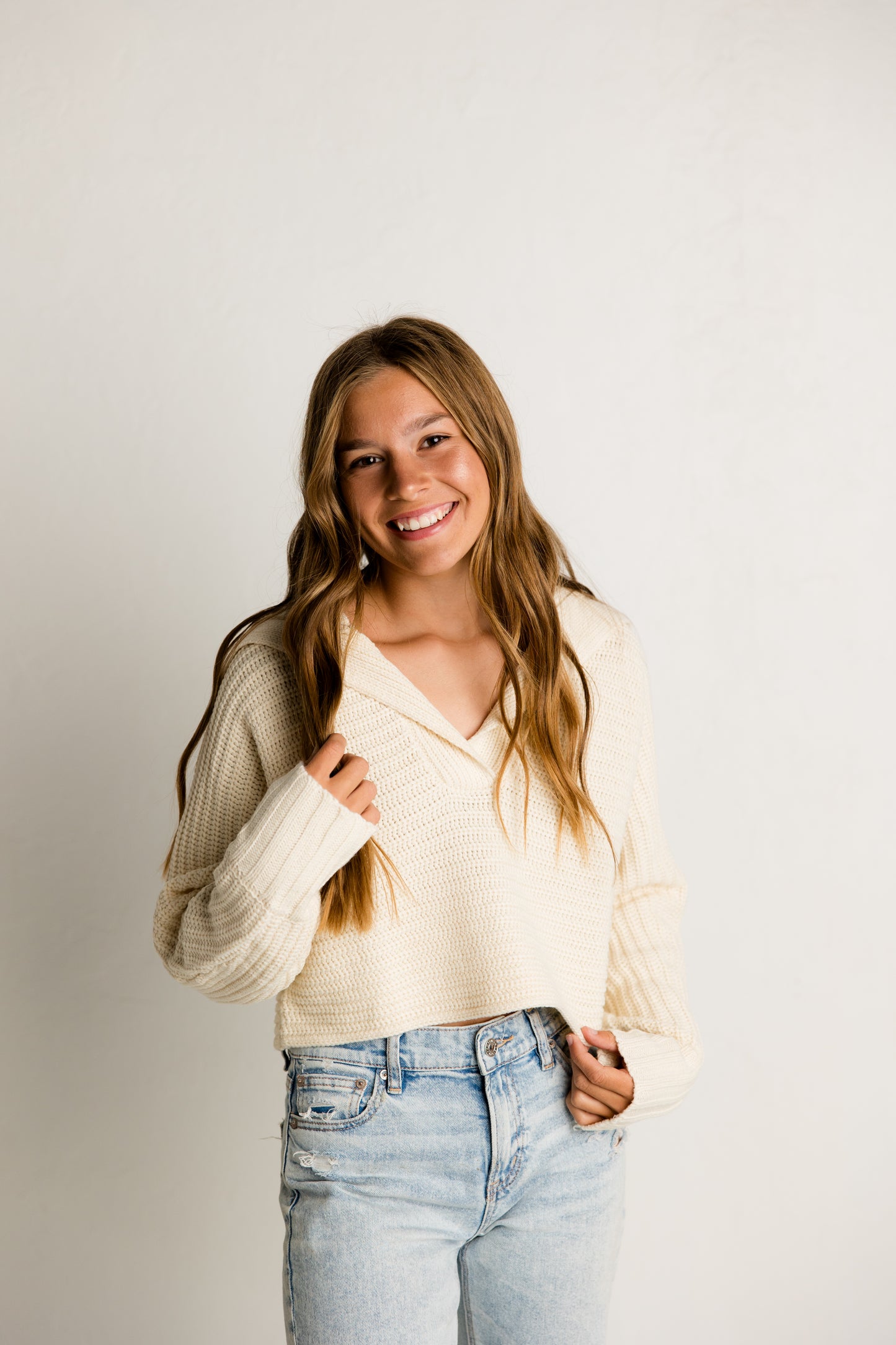 Collar V-Neck Sweater