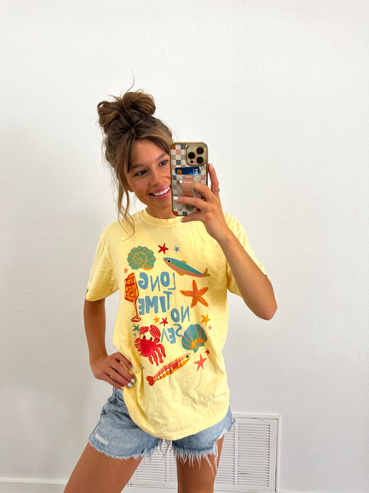 Long Time No Sea Graphic Tee (100% COTTON)