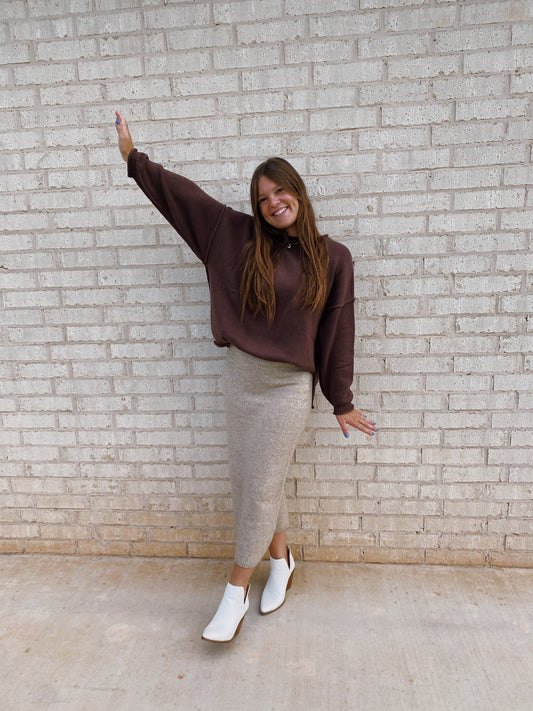 Mocha Sweater Skirt