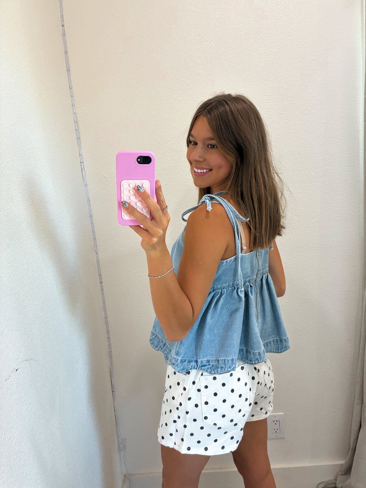 Polka Dot Mini Skort