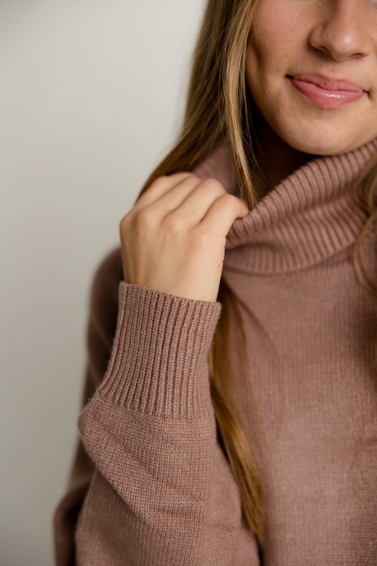 Latte Turtle Neck Dress