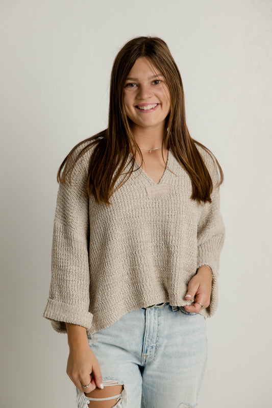 Knitted Pullover in Mocha