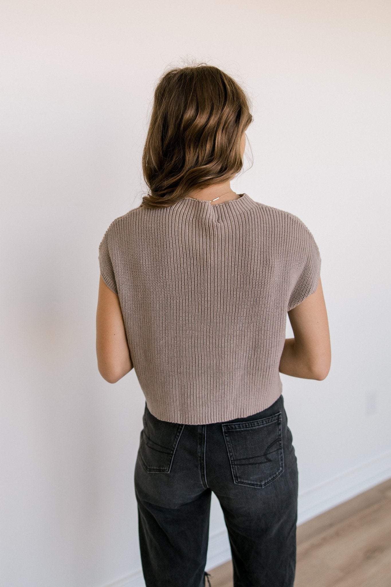 Taupe Knit Sweater (100% COTTON)