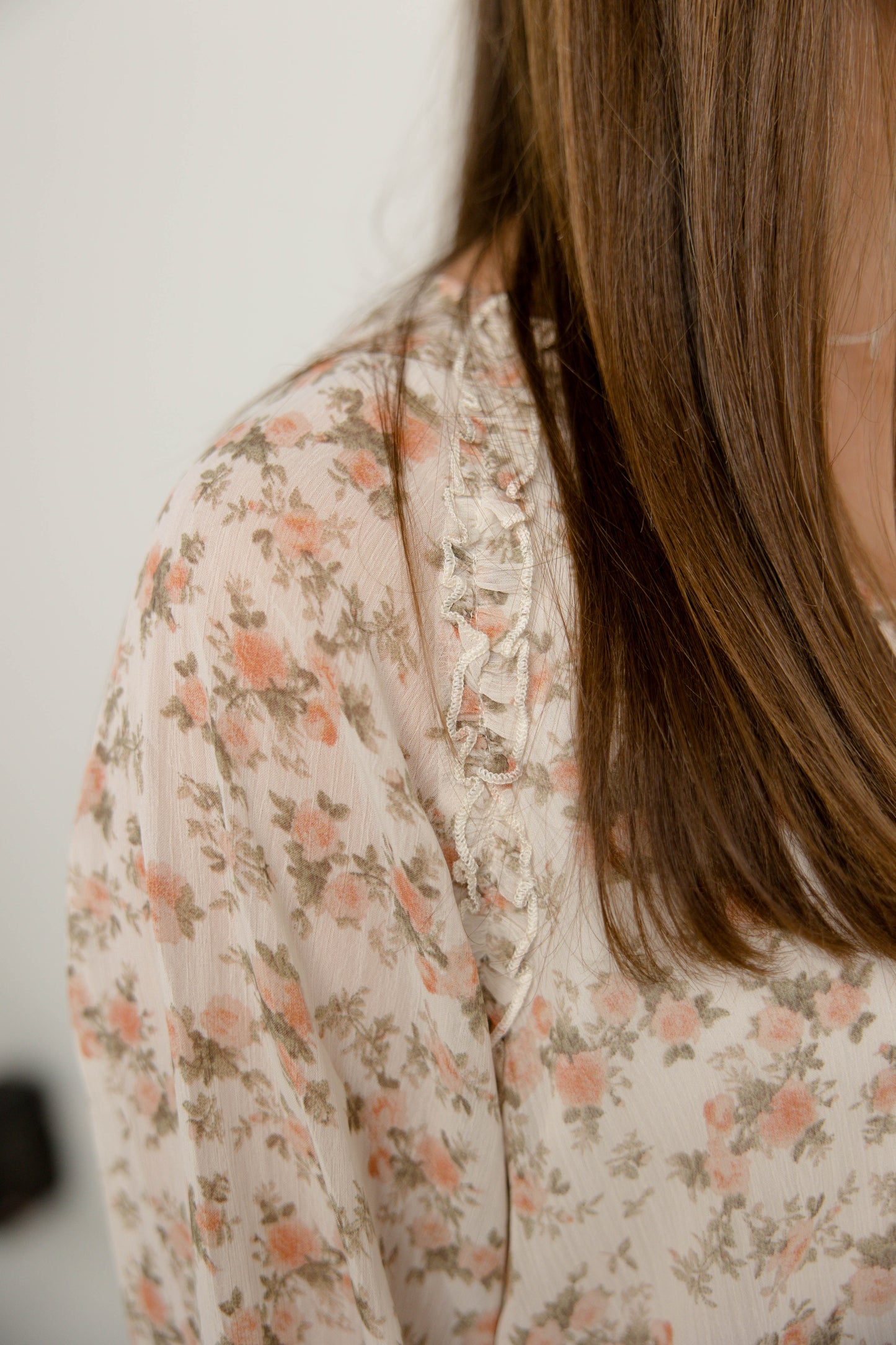 Floral Mini Dress in Cream