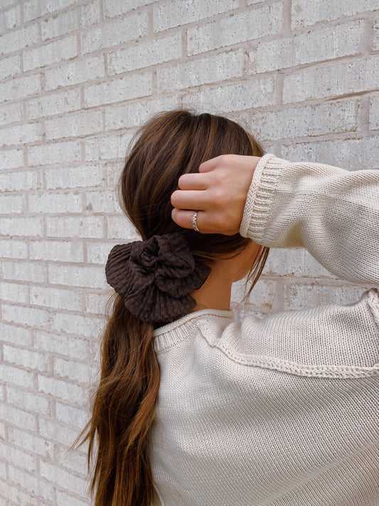 Espresso Jumbo Scrunchie