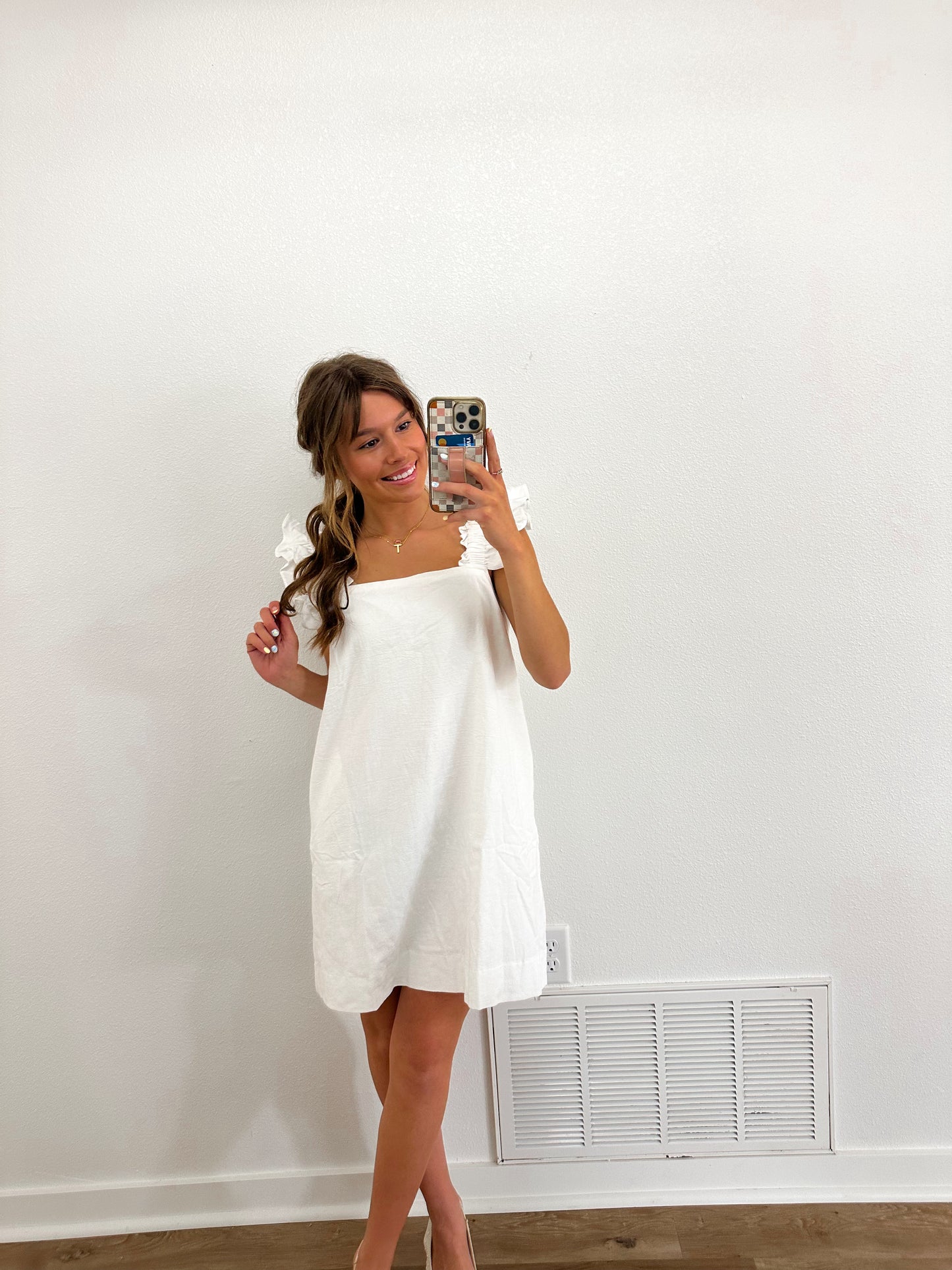 White Mini Dress (100% COTTON)