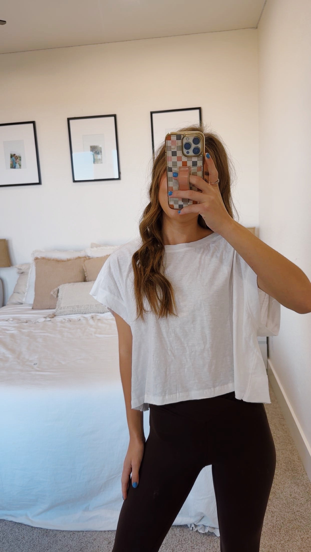 Open Back White Tee (100% COTTON)