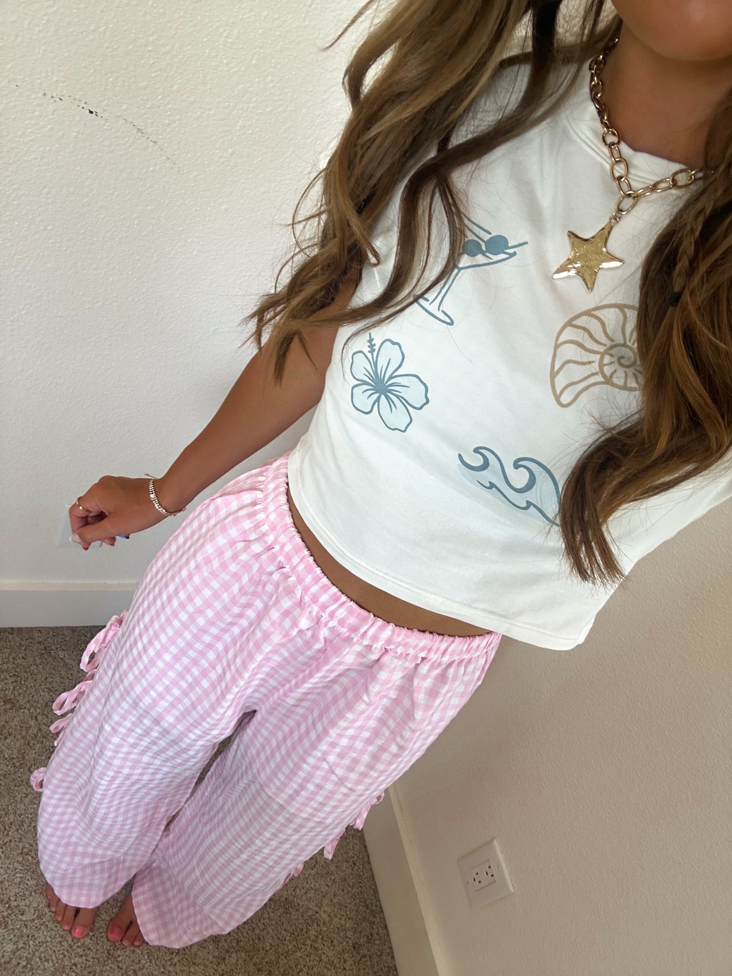 Pink Checkered Pants
