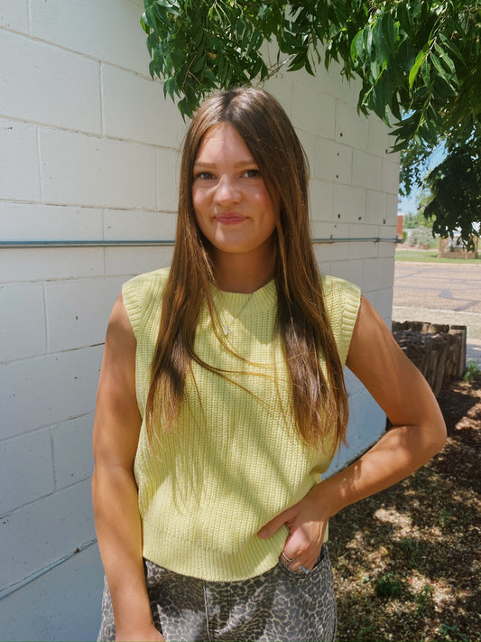 Knit Sweater in Yellow