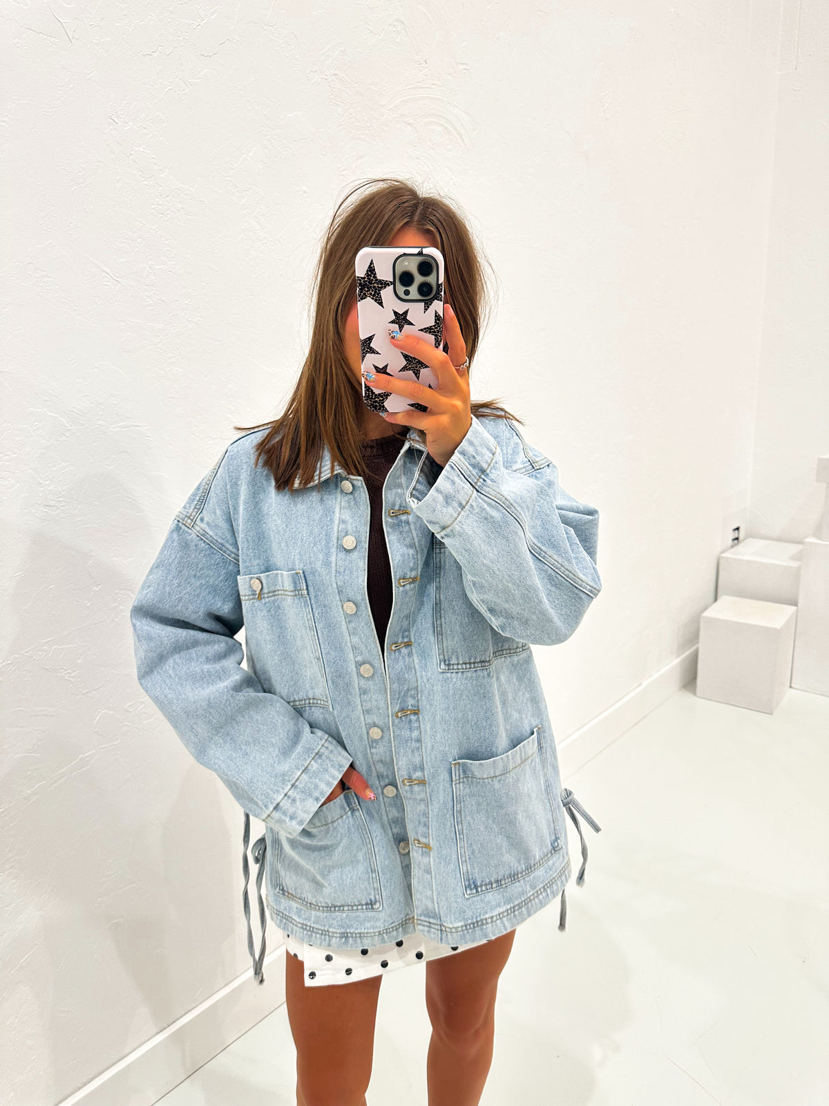 Oversized Boho Denim Jacket (100% COTTON)