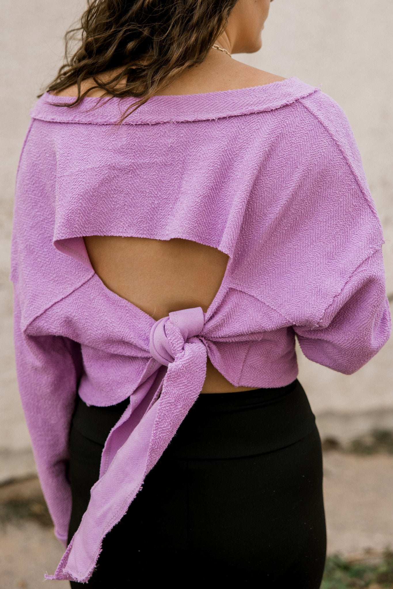 Tie Back Top in Lavender