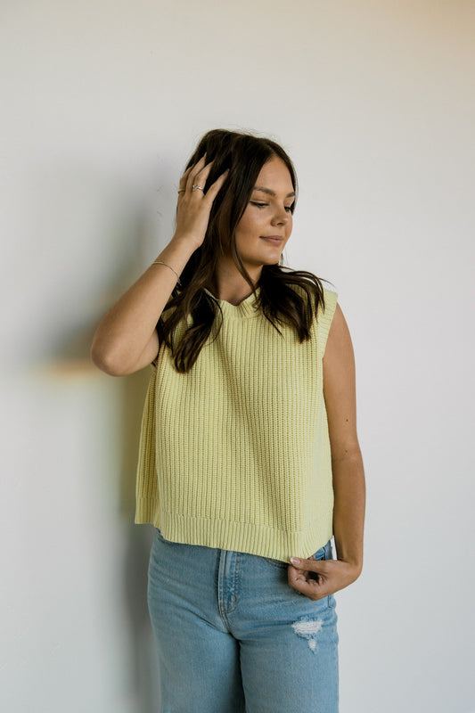 Knit Sweater in Yellow