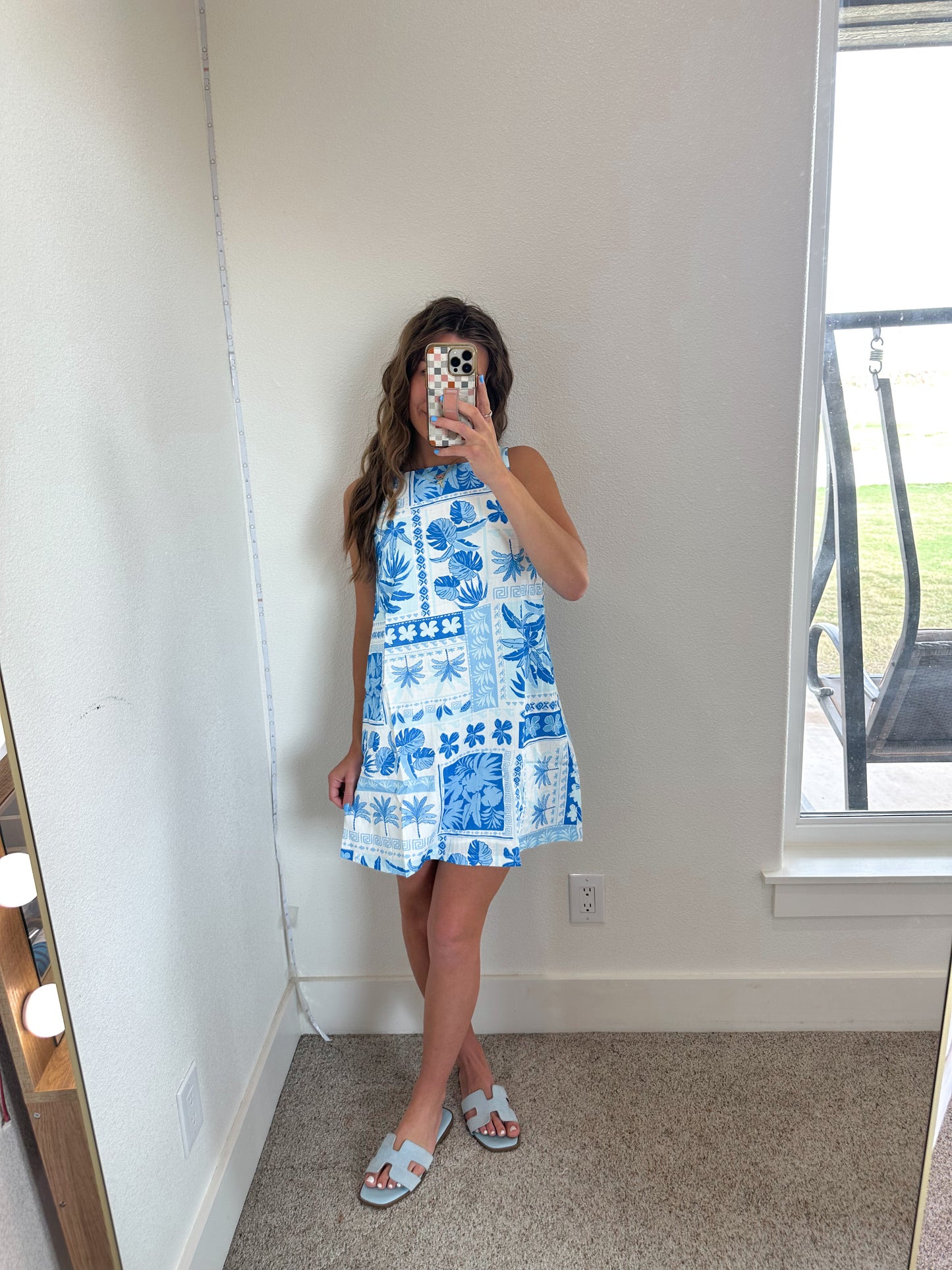 Tropical Print Mini Dress