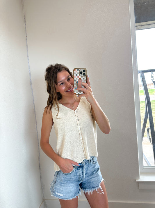 Cream Sweater Vest