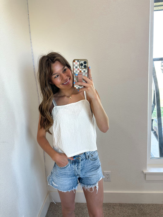 Cream Tank Top