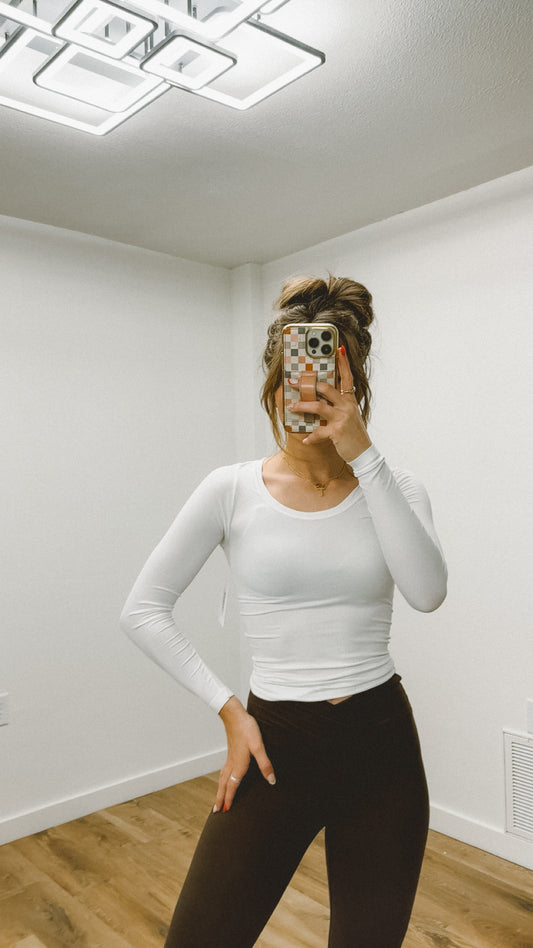 White Long Sleeve Top