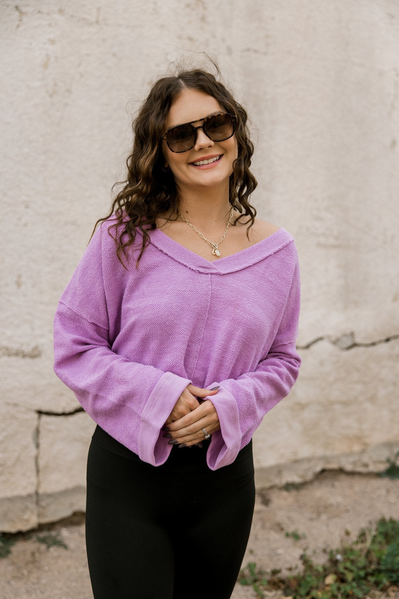 Tie Back Top in Lavender