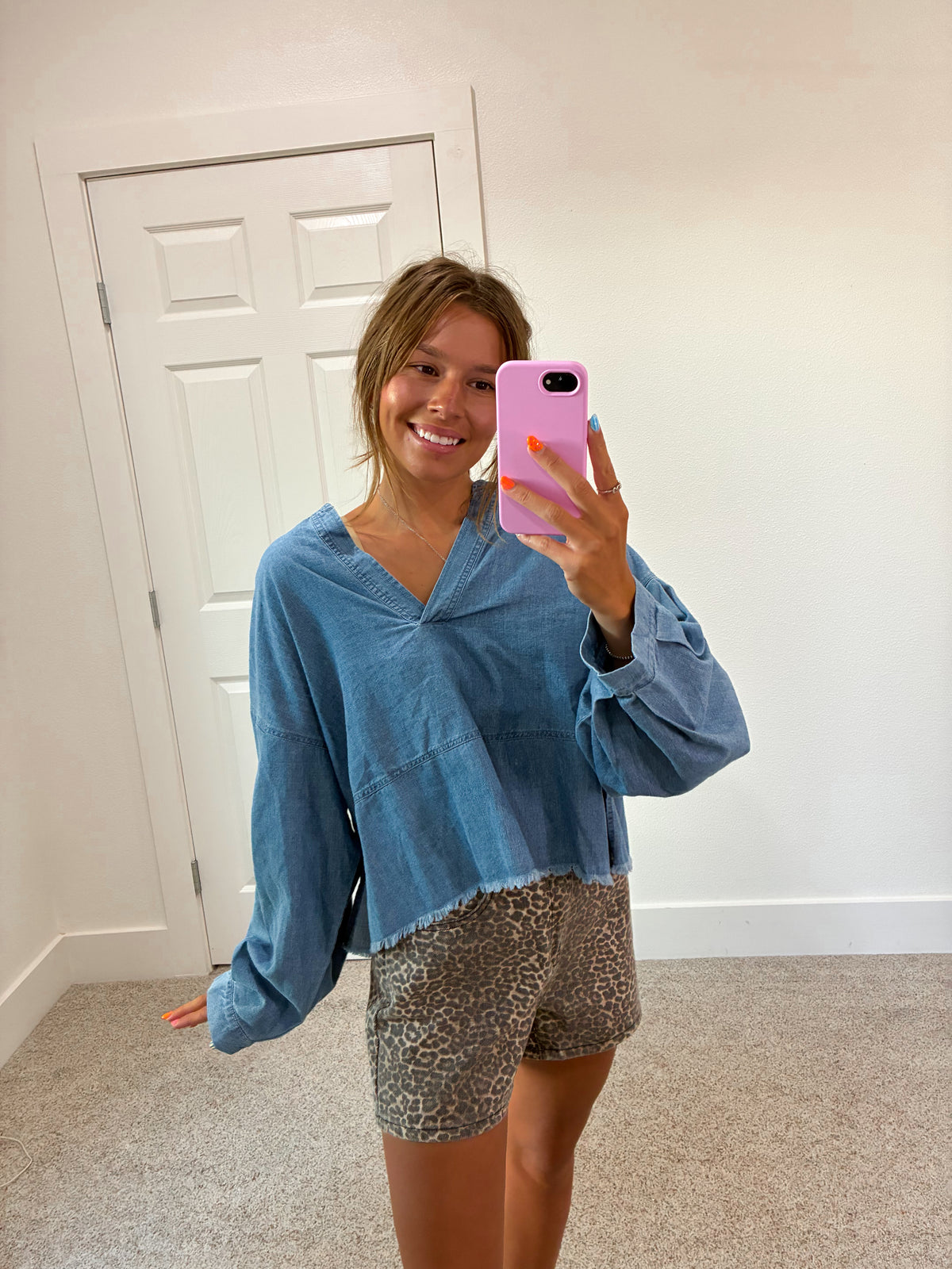 Oversize Denim Top