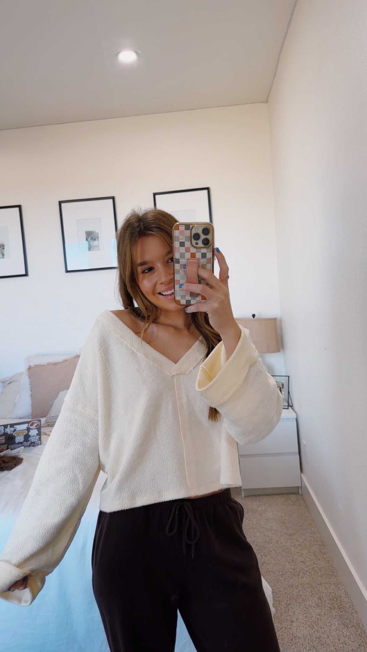 Tie Back Top in Cream