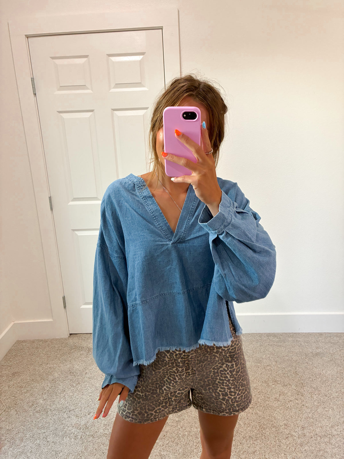 Oversize Denim Top