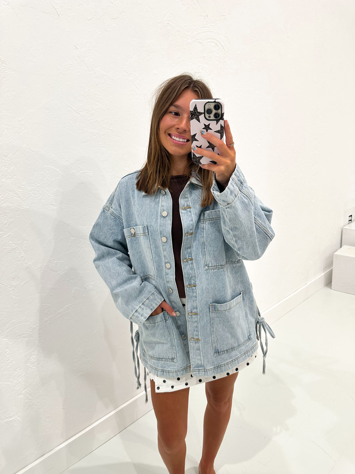 Oversized Boho Denim Jacket (100% COTTON)