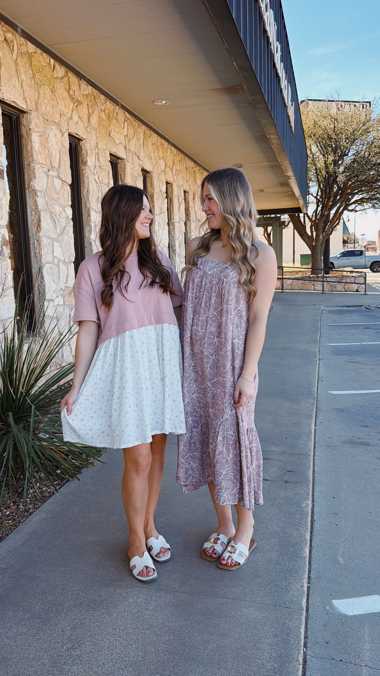 Mauve/Floral Mini Dress
