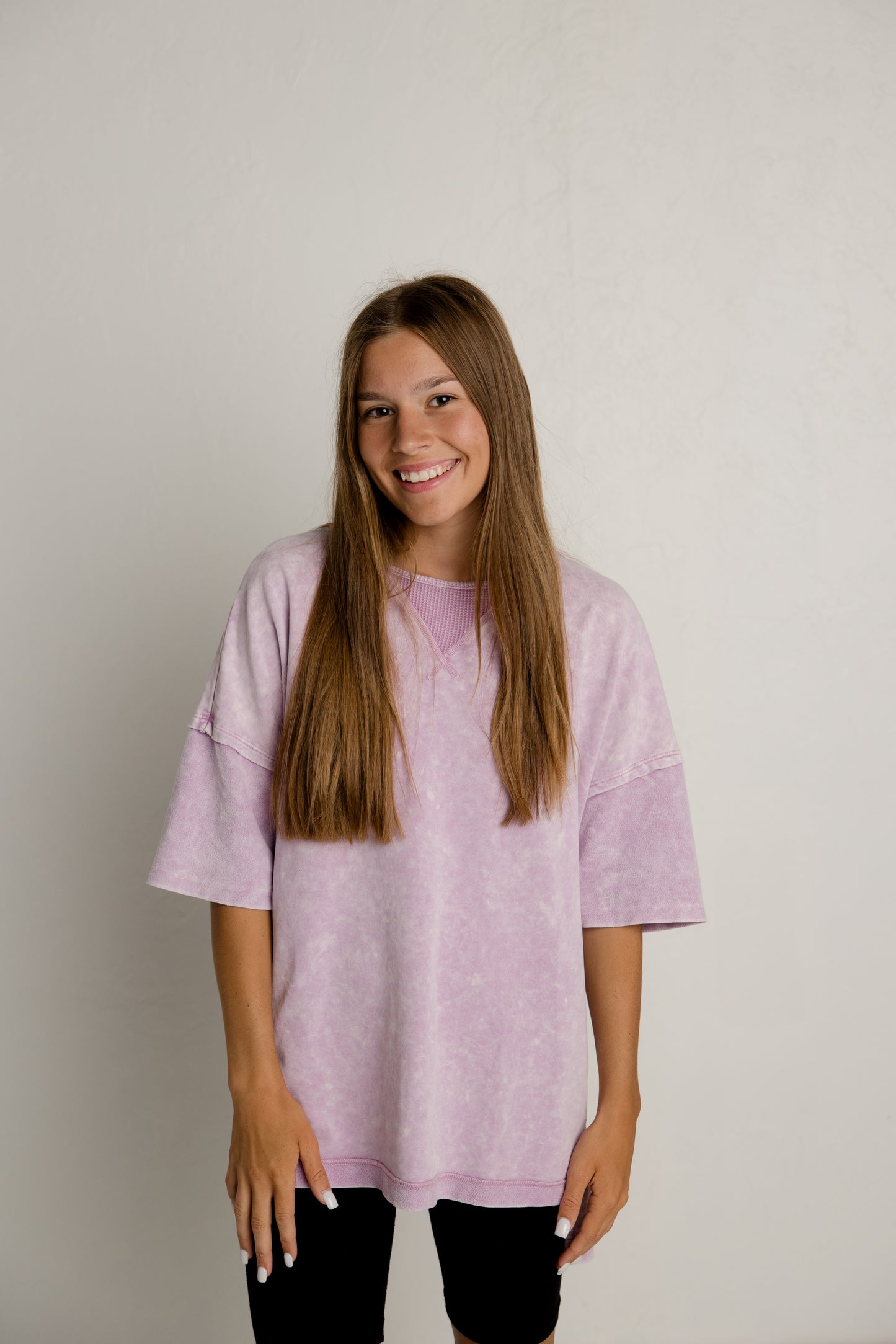 Purple Mineral Wash Tee