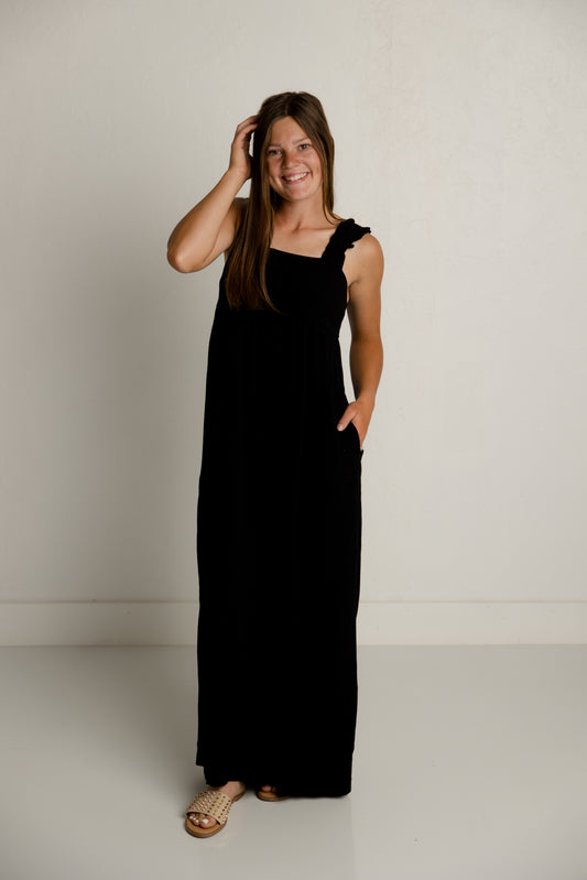 Black Bowtie Jumpsuit