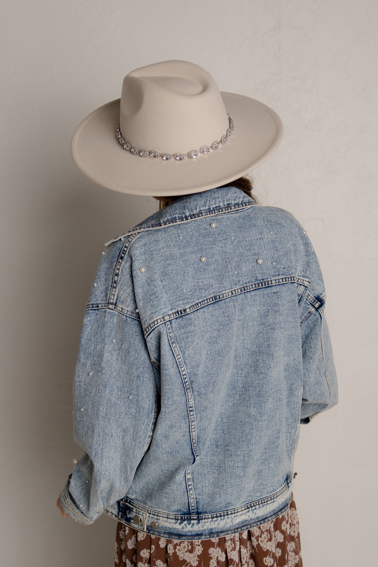 Pearl denim jacket