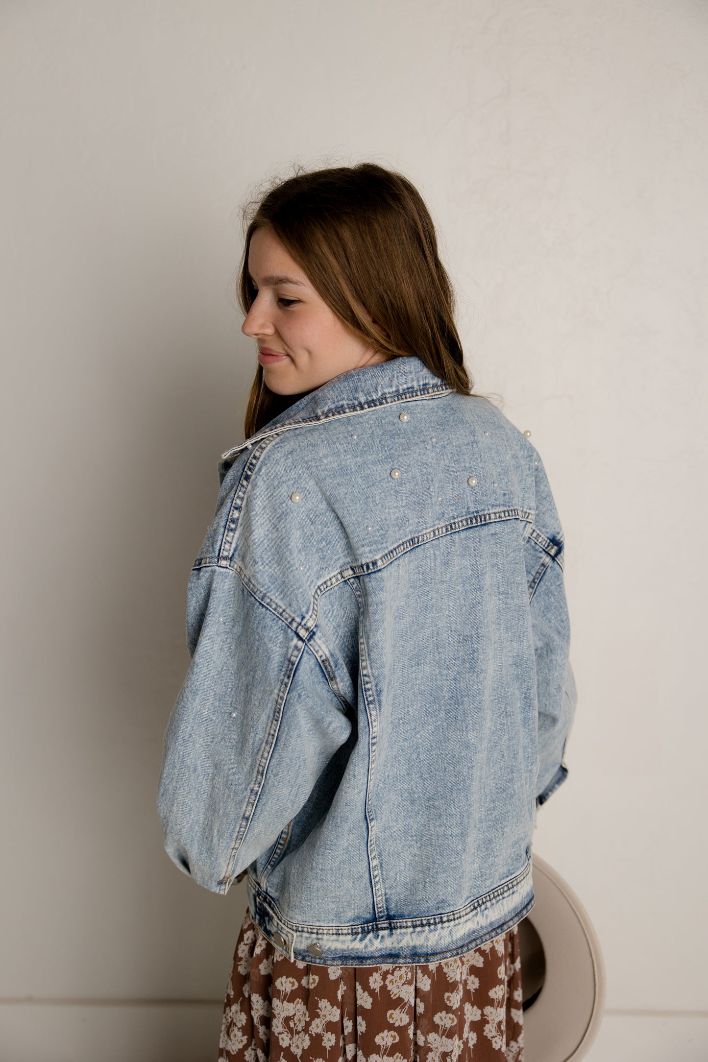 Pearl denim jacket