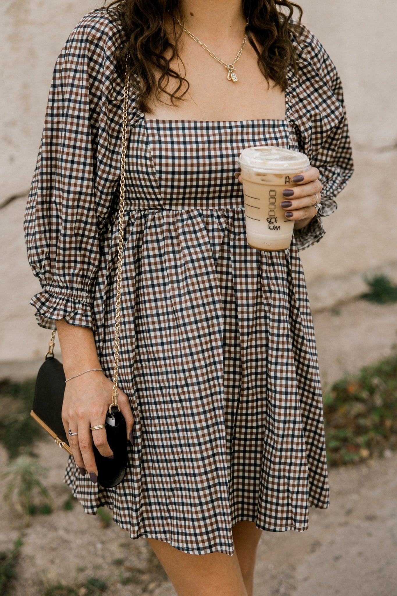 Plaid Mini Dress (100% COTTON)